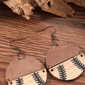 Vintage baseball earrings